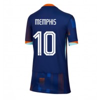 Alankomaat Memphis Depay #10 Vieraspaita Naiset EM-Kisat 2024 Lyhythihainen